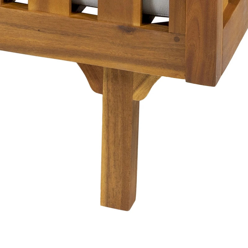 Christopher Knight Home - Ensemble mobilier de patio lit de repos 3 places Claremont + table en bois d'acacia