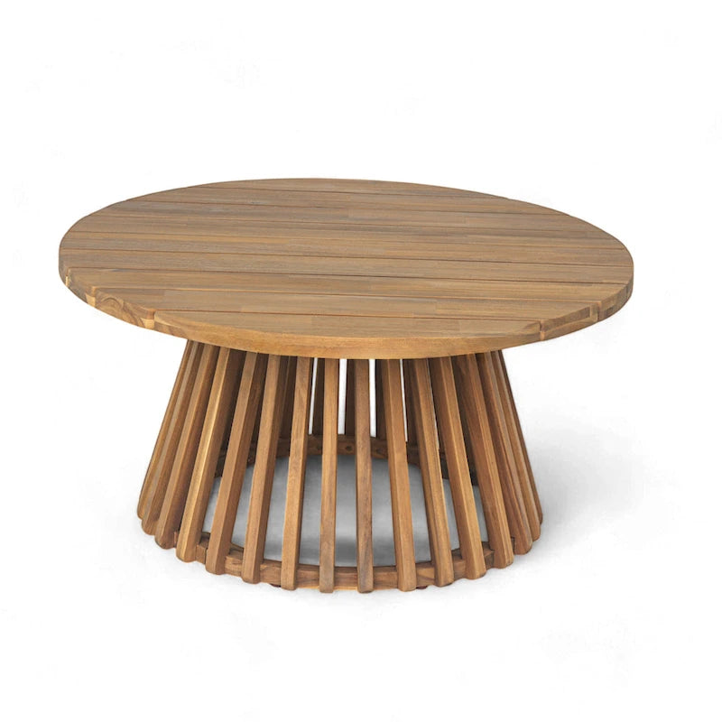 Christopher Knight Home - Ensemble mobilier de patio lit de repos 3 places Claremont + table en bois d'acacia