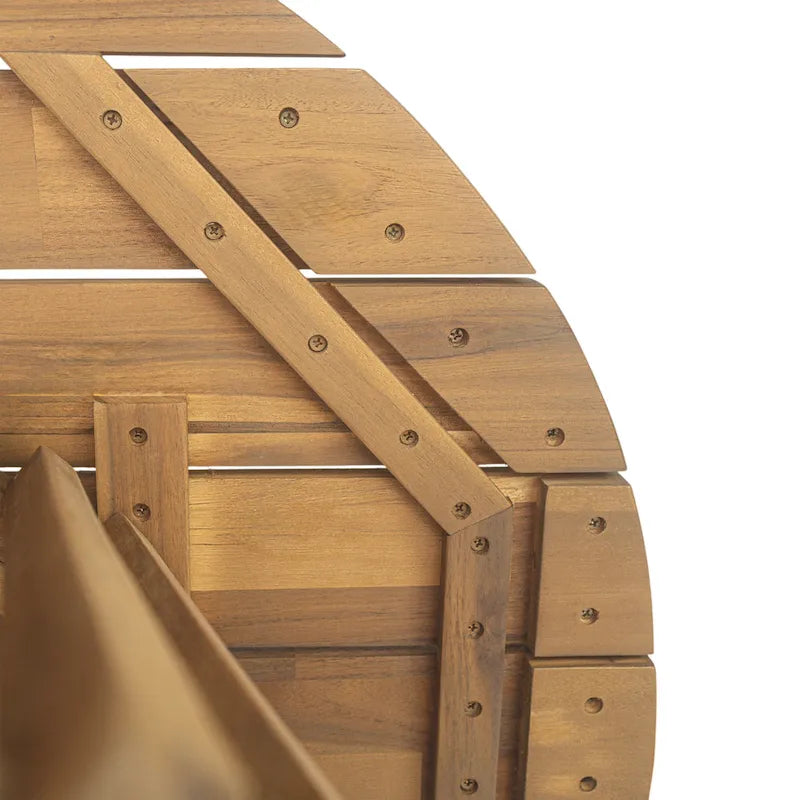 Christopher Knight Home - Ensemble mobilier de patio lit de repos 3 places Claremont + table en bois d'acacia