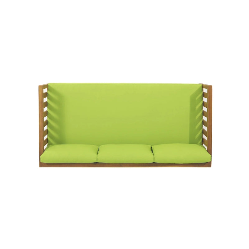 Christopher Knight Home - Ensemble mobilier de patio lit de repos 3 places Claremont + table en bois d'acacia