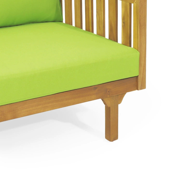Christopher Knight Home - Ensemble mobilier de patio lit de repos 3 places Claremont + table en bois d'acacia