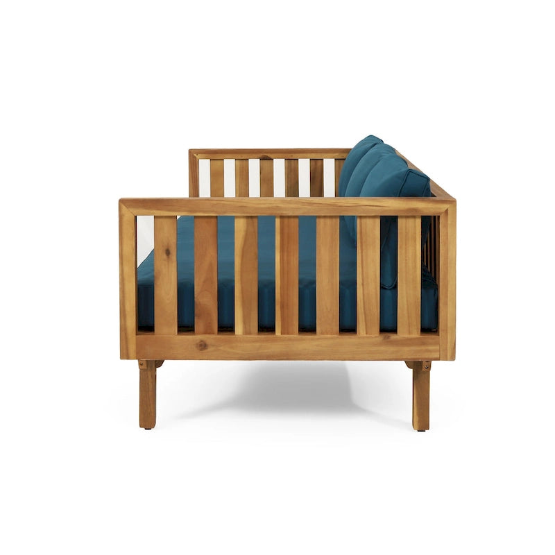 Christopher Knight Home - Ensemble mobilier de patio lit de repos 3 places Claremont + table en bois d'acacia