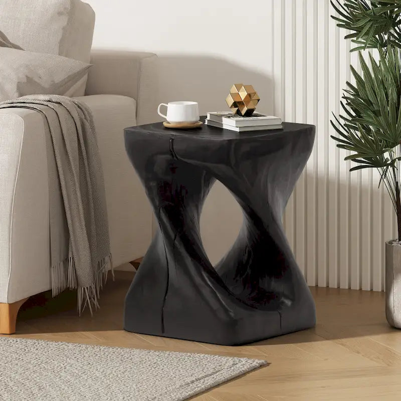 Christopher Knight Home - Stella Twisted Spiral Wood Grain Side Table