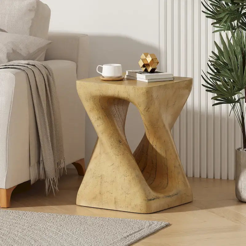 Christopher Knight Home - Table d'appoint en grain de bois torsadé Stella