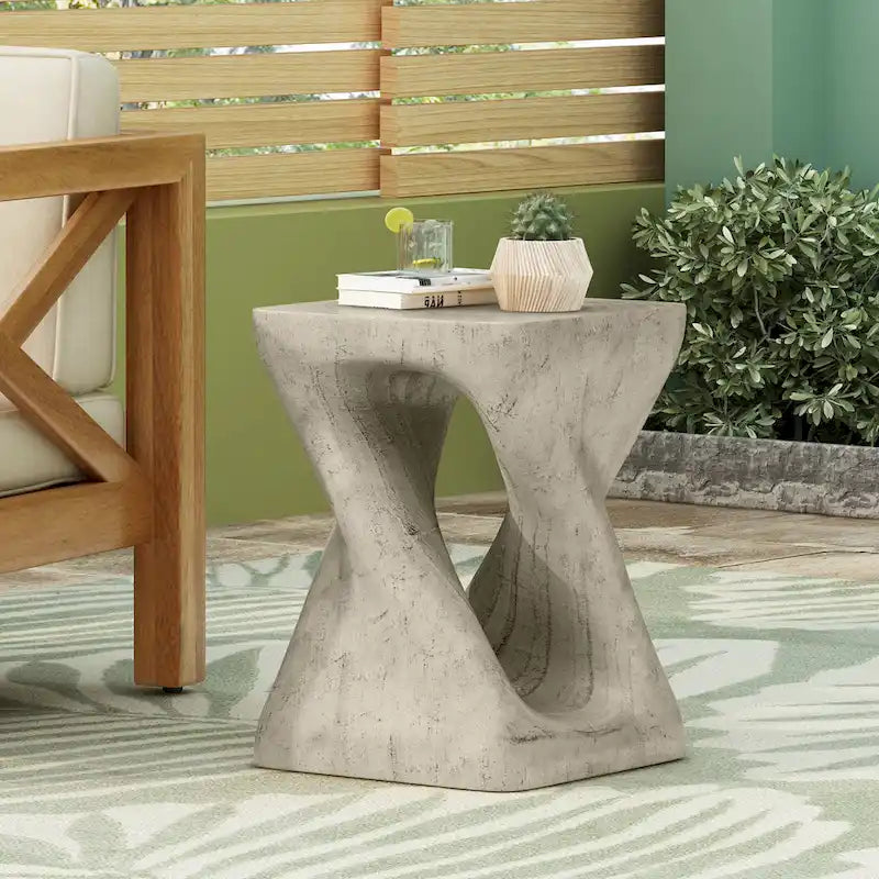 Christopher Knight Home - Table d'appoint en grain de bois torsadé Stella