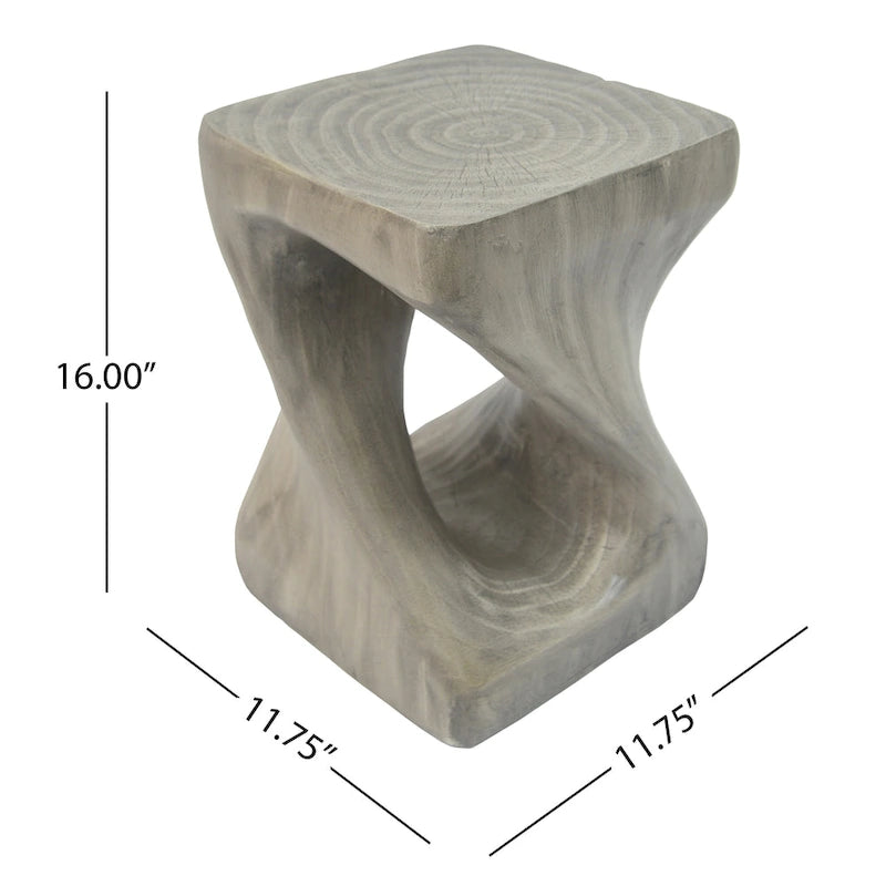 Christopher Knight Home - Table d'appoint en grain de bois torsadé Stella