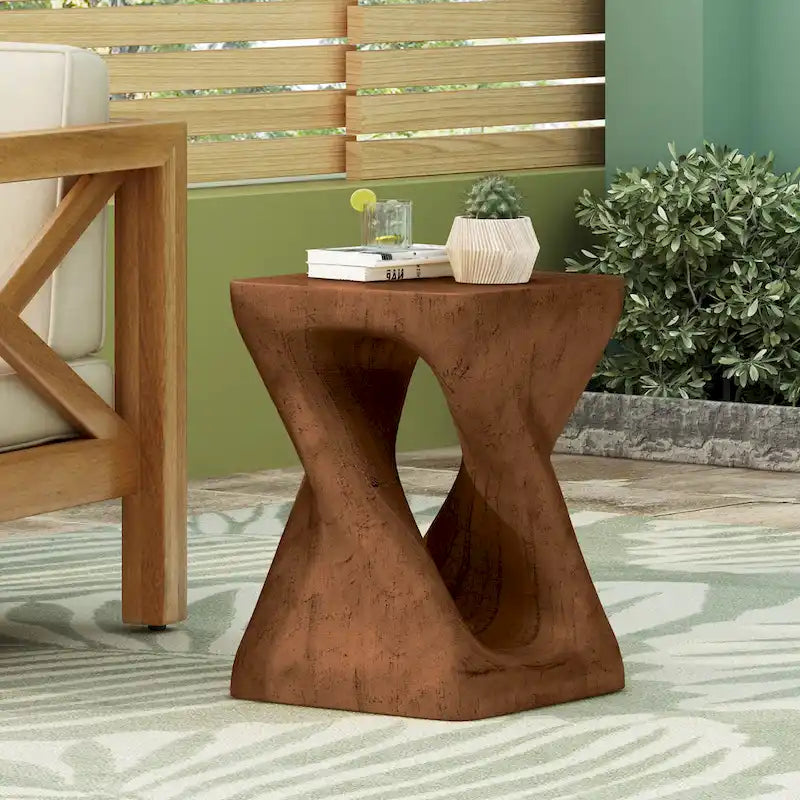Christopher Knight Home - Table d'appoint en grain de bois torsadé Stella