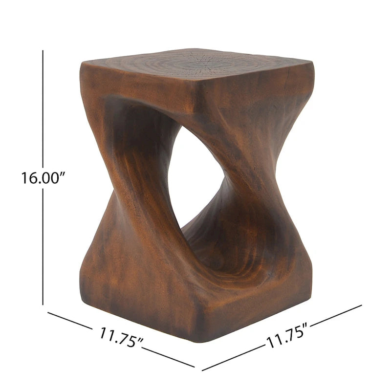 Christopher Knight Home - Table d'appoint en grain de bois torsadé Stella
