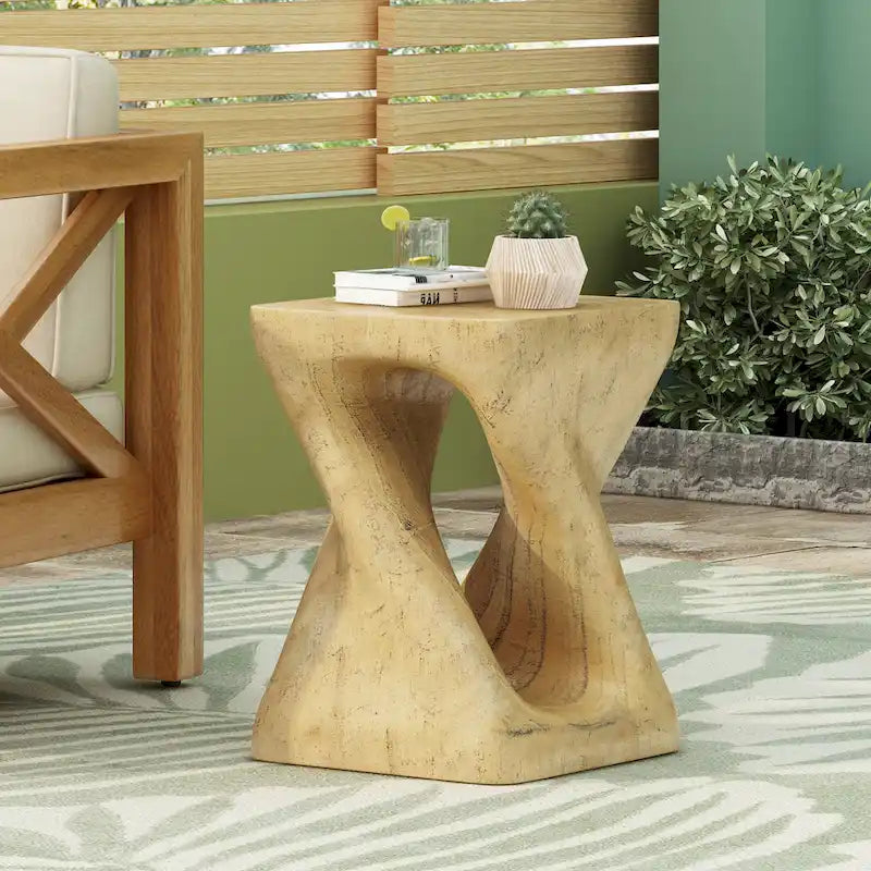 Christopher Knight Home - Table d'appoint en grain de bois torsadé Stella