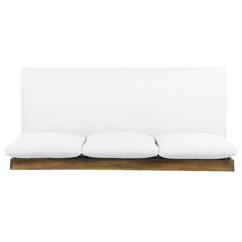Christopher Knight Home - Canapé de jardin Sherwood en acacia à 3 places avec coussins