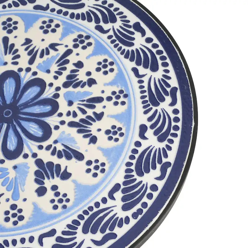 Christopher Knight Home - Table d'appoint d'extérieur Camille en carreaux de céramique et fer, style campagnard français