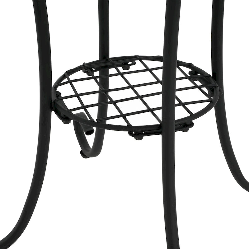 Christopher Knight Home - Table d'appoint d'extérieur Camille en carreaux de céramique et fer, style campagnard français