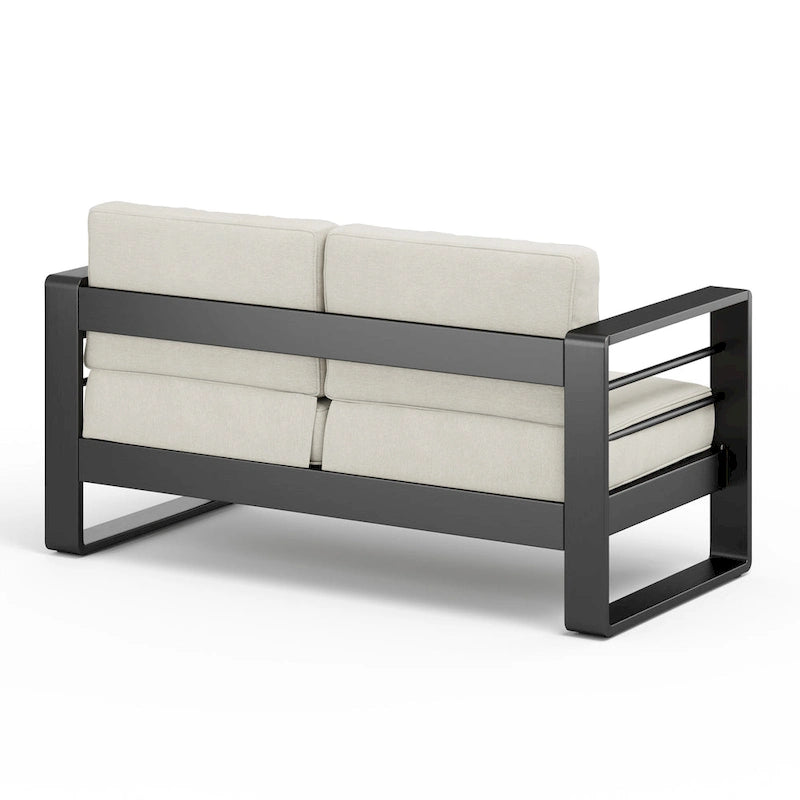 Causeuse d'extérieur en aluminium Maya Bay avec coussins par Christopher Knight Home