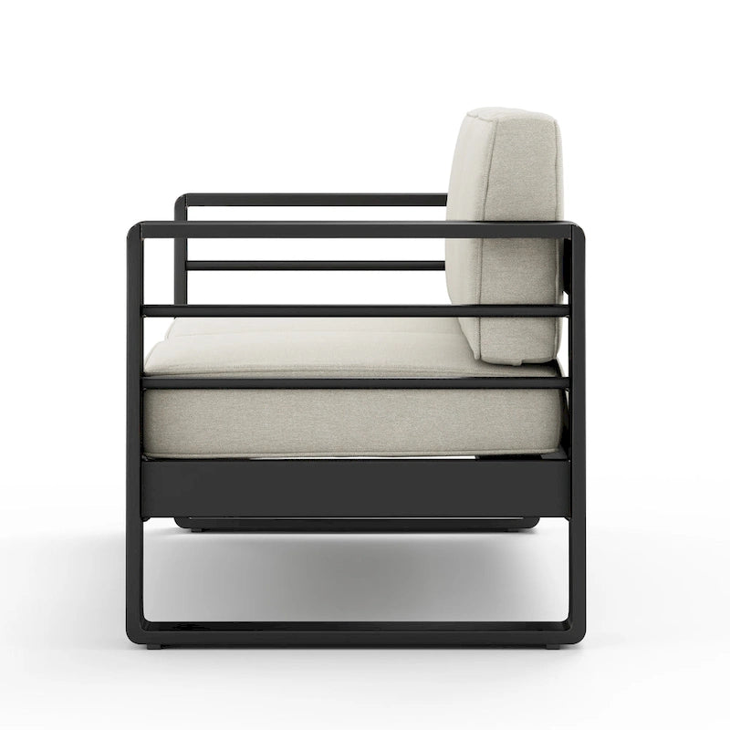 Causeuse d'extérieur en aluminium Maya Bay avec coussins par Christopher Knight Home