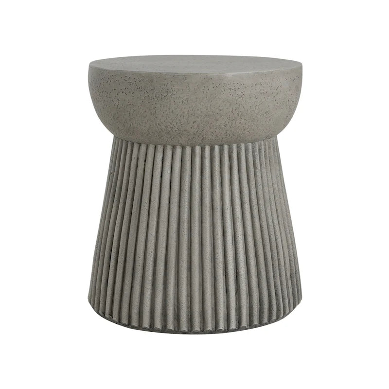 Christopher Knight Home - Table d'appoint d'extérieur en travertin et béton Isabella