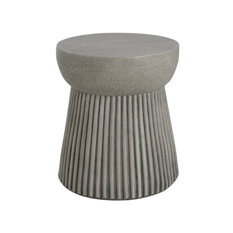 Christopher Knight Home - Table d'appoint d'extérieur en travertin et béton Isabella