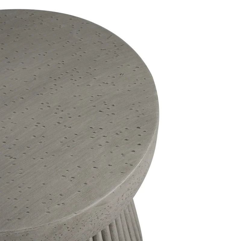 Christopher Knight Home - Table d'appoint d'extérieur en travertin et béton Isabella