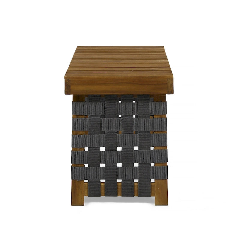 Table d'appoint pliante d'extérieur Lauren en bois d'acacia de GDFStudio - 19,75 L x 13,75 P x 16 H