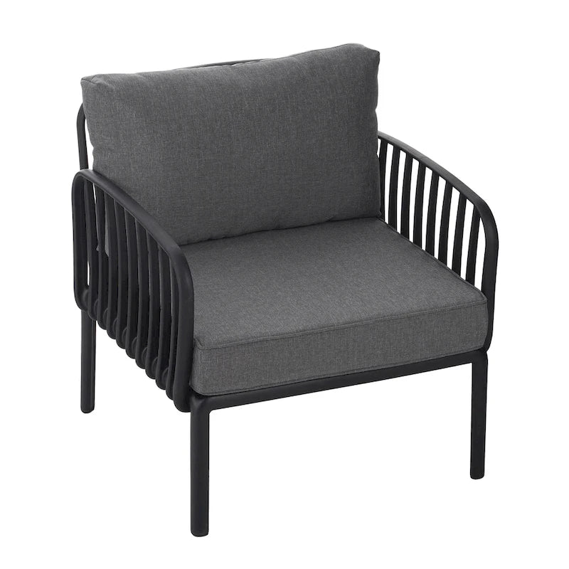 Christopher Knight Home - Canapé d'angle d'extérieur 5 places Ashton avec deux tables basses, assise profonde et coussins moelleux