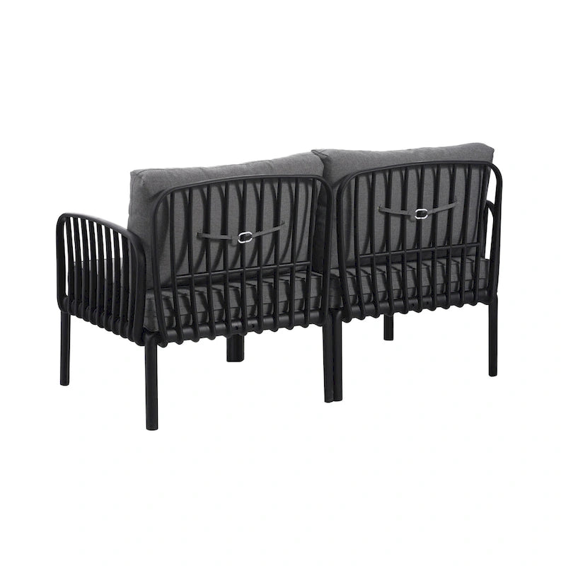 Christopher Knight Home - Canapé d'angle d'extérieur 5 places Ashton avec deux tables basses, assise profonde et coussins moelleux