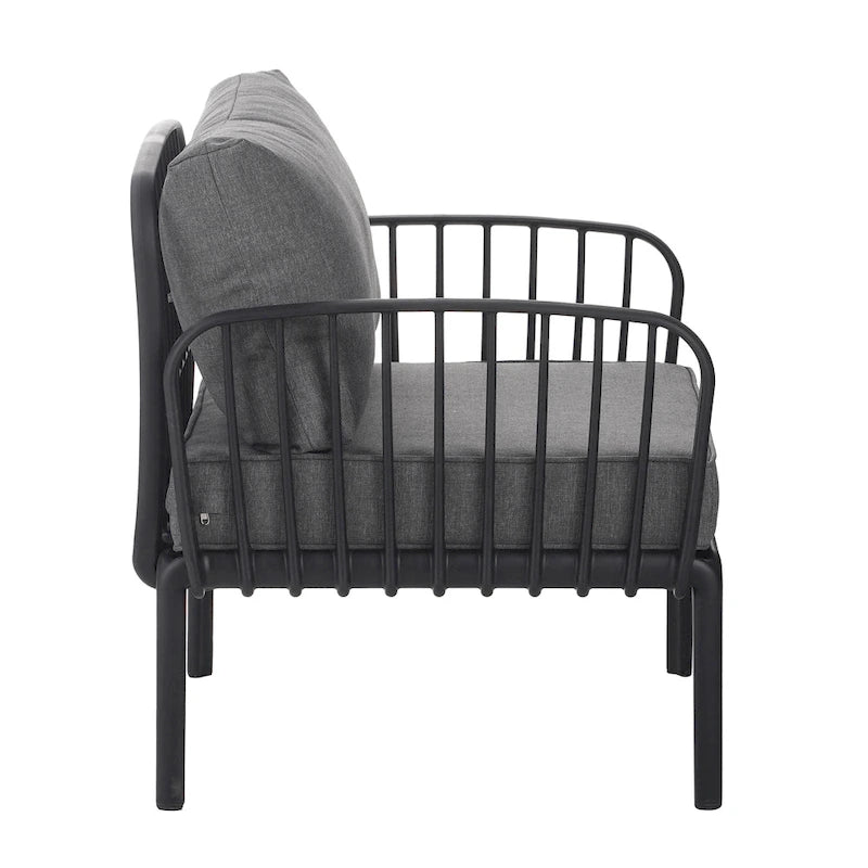 Christopher Knight Home - Canapé d'angle d'extérieur 5 places Ashton avec deux tables basses, assise profonde et coussins moelleux