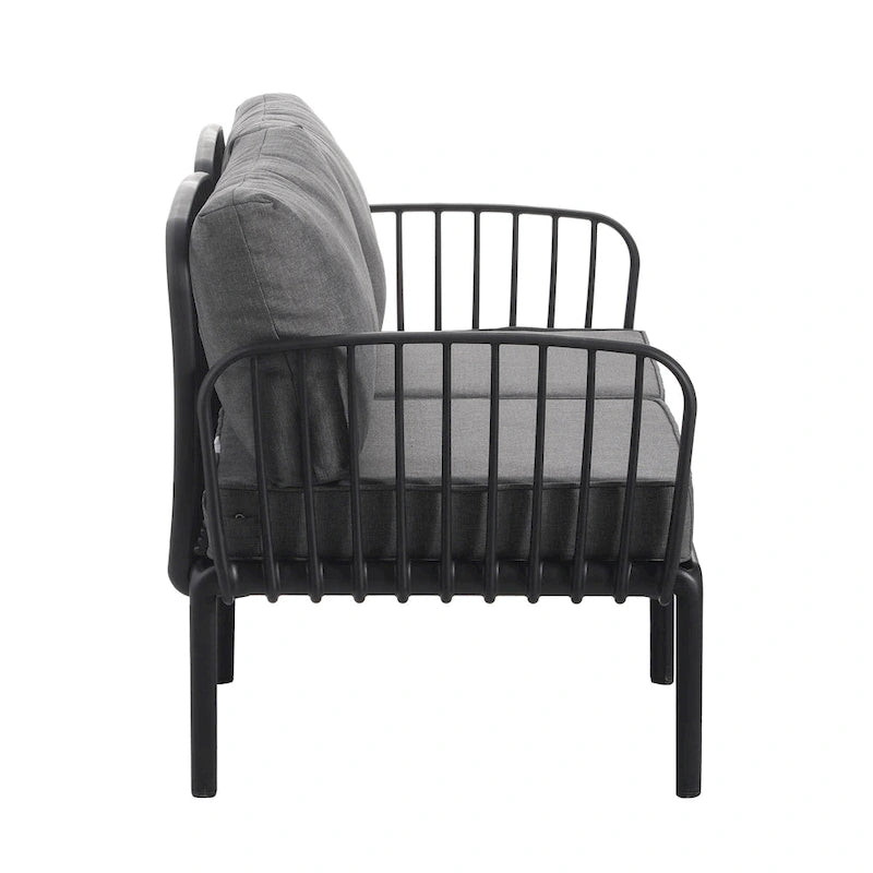 Christopher Knight Home - Canapé d'angle d'extérieur 5 places Ashton avec deux tables basses, assise profonde et coussins moelleux