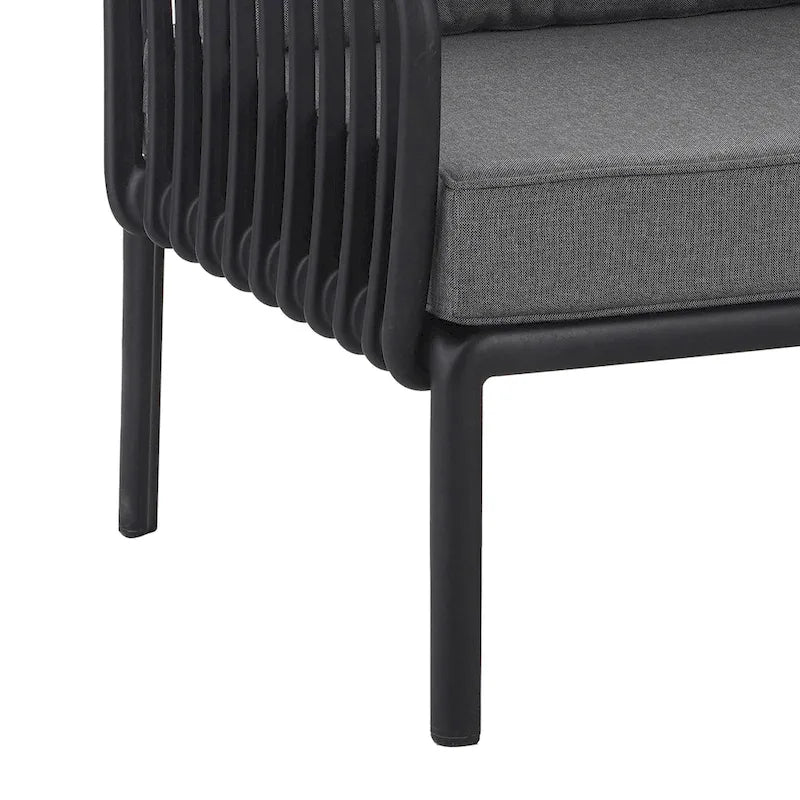 Christopher Knight Home - Canapé d'angle d'extérieur 5 places Ashton avec deux tables basses, assise profonde et coussins moelleux