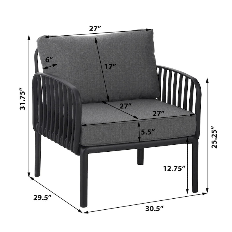 Christopher Knight Home - Canapé d'angle d'extérieur 5 places Ashton avec deux tables basses, assise profonde et coussins moelleux
