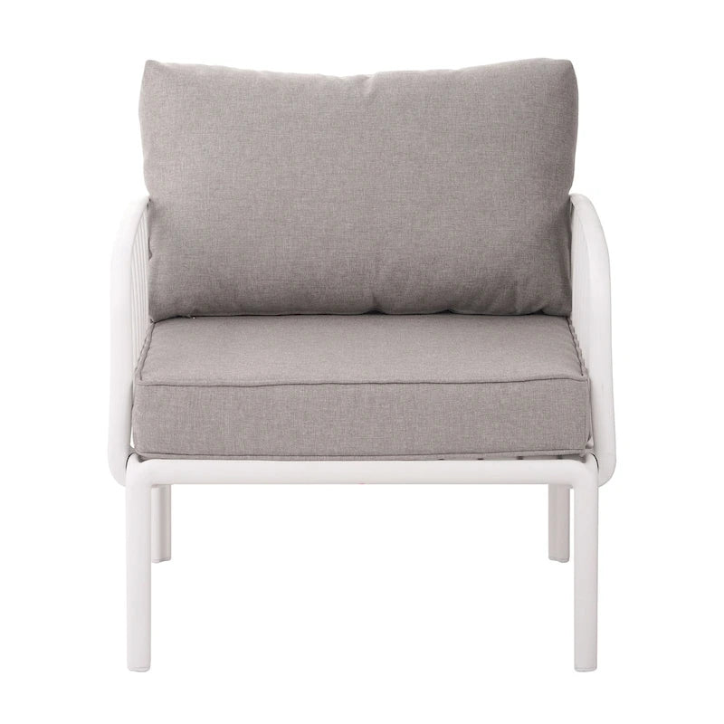 Christopher Knight Home - Canapé d'angle d'extérieur 5 places Ashton avec deux tables basses, assise profonde et coussins moelleux