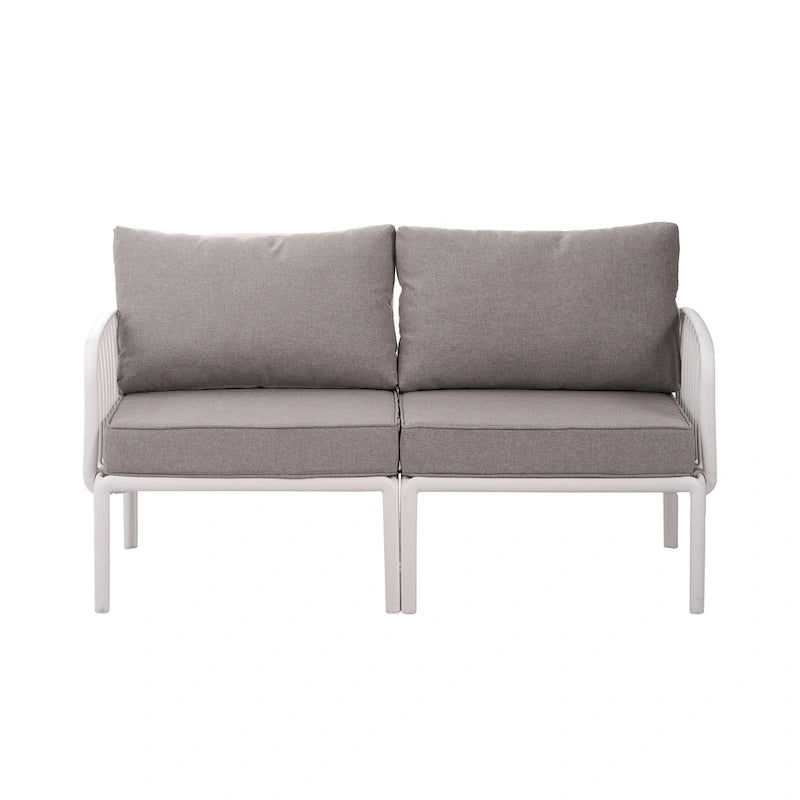 Christopher Knight Home - Canapé d'angle d'extérieur 5 places Ashton avec deux tables basses, assise profonde et coussins moelleux