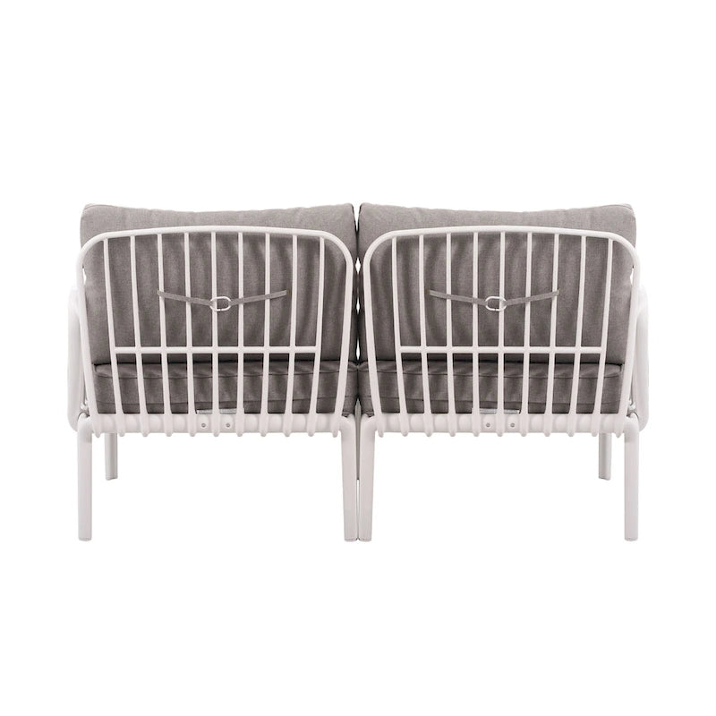 Christopher Knight Home - Canapé d'angle d'extérieur 5 places Ashton avec deux tables basses, assise profonde et coussins moelleux