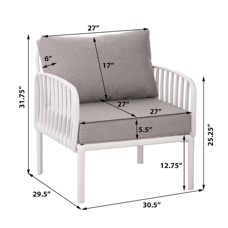 Christopher Knight Home - Canapé d'angle d'extérieur 5 places Ashton avec deux tables basses, assise profonde et coussins moelleux