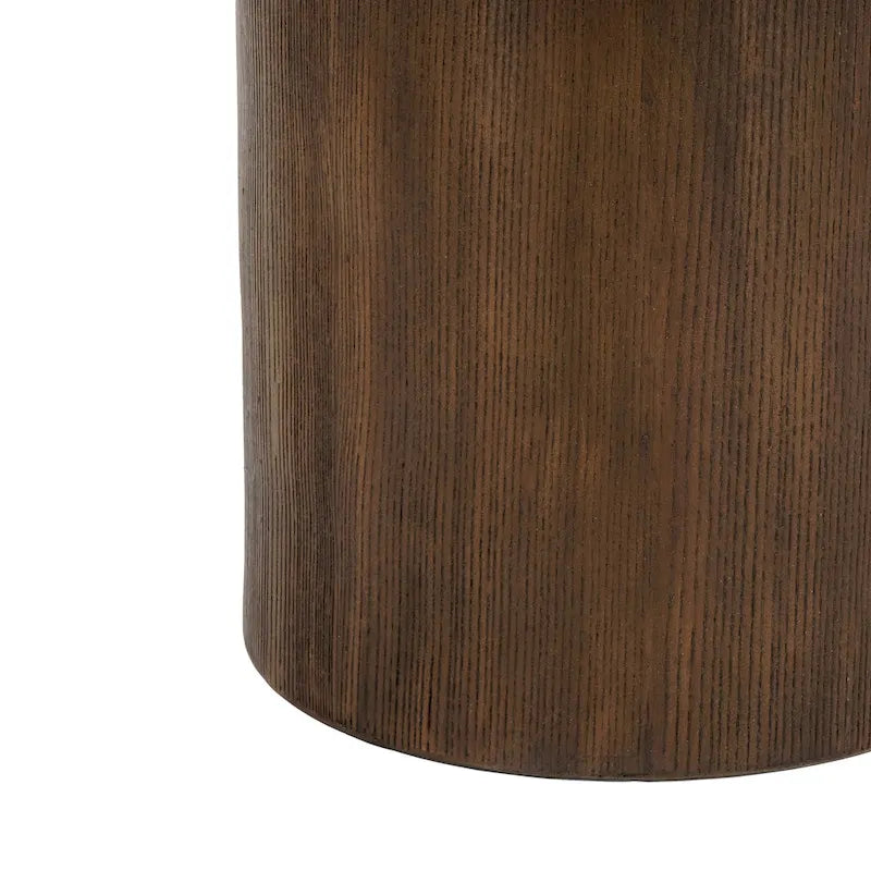 Christopher Knight Home - Table d'appoint Mirod pour l'intérieur et l'extérieur en MGO avec plateau effet pierre et cadre en bois naturel