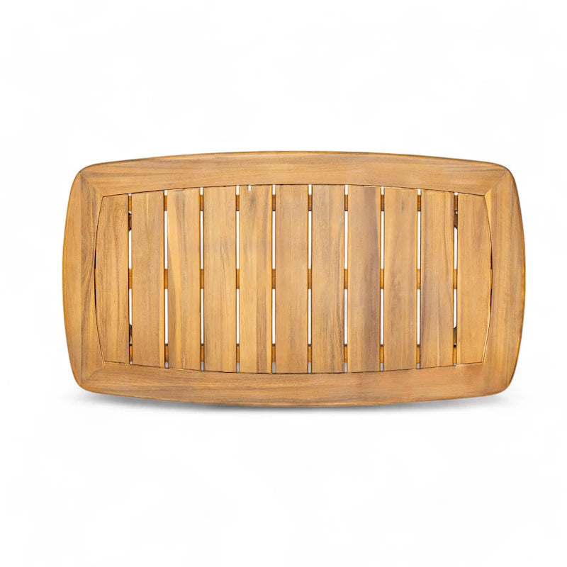Christopher Knight Home - Ensemble de conversation Camille 2 pièces d'extérieur en bois d'acacia avec dossier en corde tressée et table basse