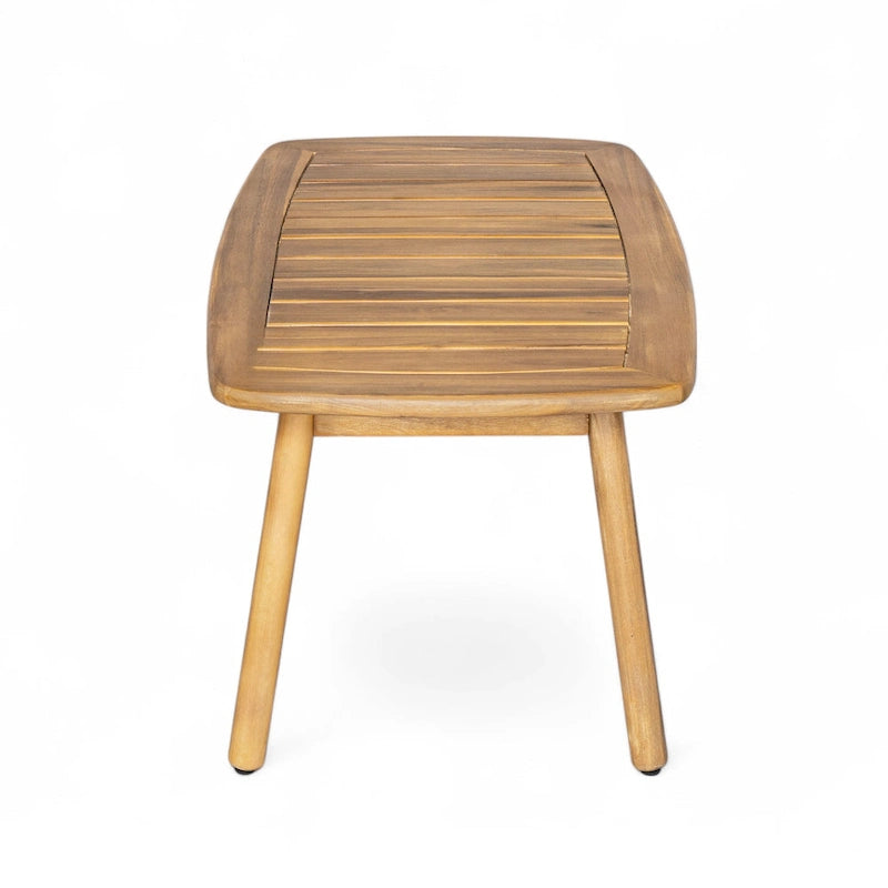 Christopher Knight Home - Ensemble de conversation Camille 2 pièces d'extérieur en bois d'acacia avec dossier en corde tressée et table basse