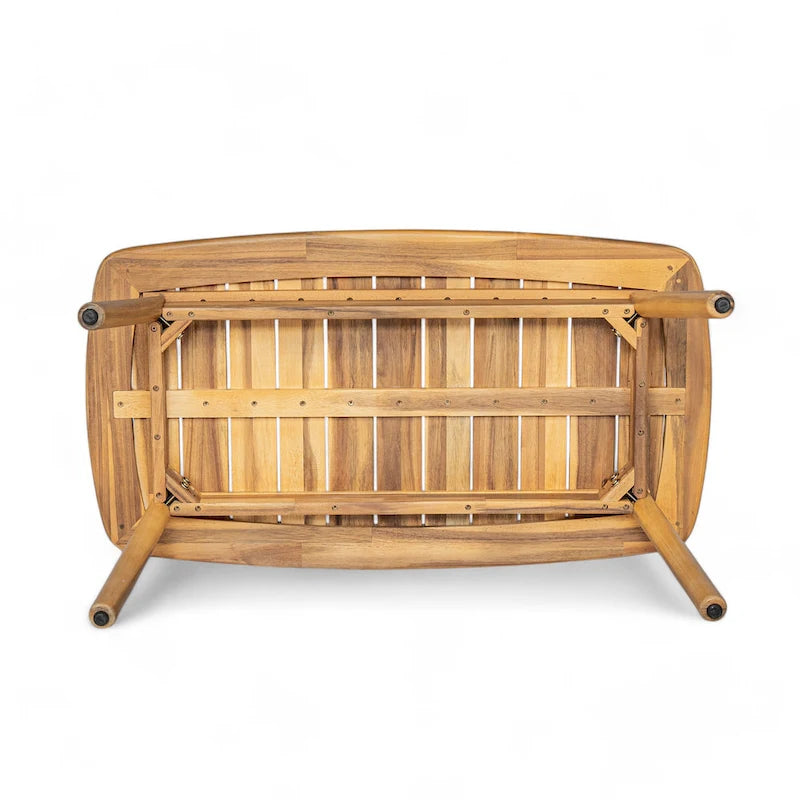 Christopher Knight Home - Ensemble de conversation Camille 2 pièces d'extérieur en bois d'acacia avec dossier en corde tressée et table basse