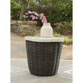 Signature Design by Ashley Kimora Beige/Dark Brown Outdoor End Table - 22.5 W x 22.5 D x 23 H