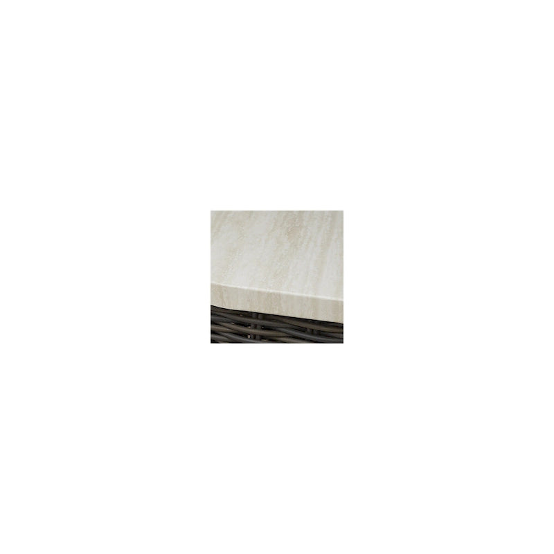 Table d'appoint d'extérieur Signature Design by Ashley Kimora beige/marron foncé - 22,5 L x 22,5 P x 23 H