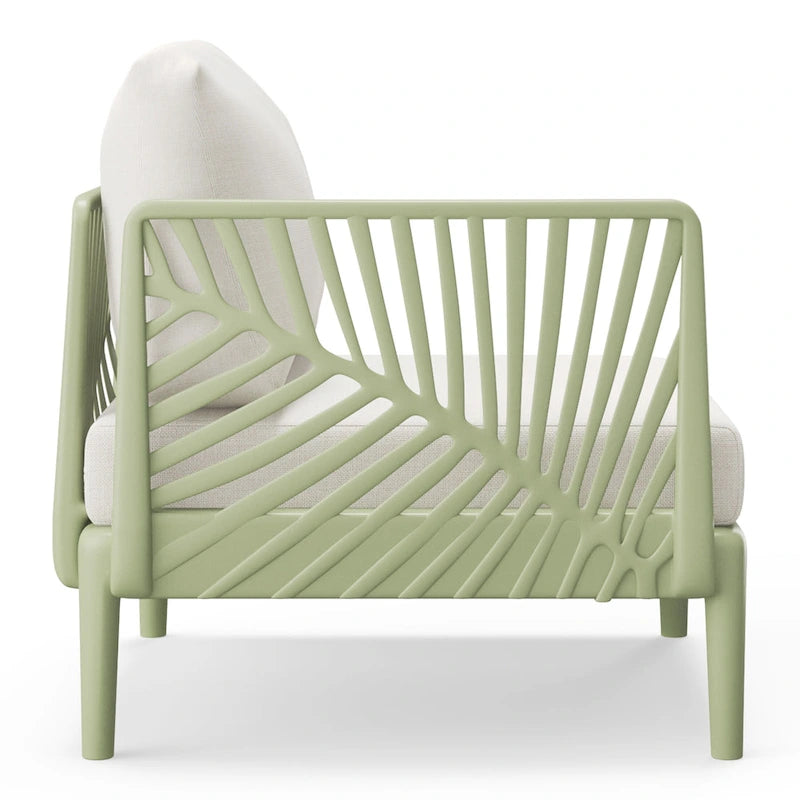 Fauteuil gauche profond Frond and Form pour terrasse avec coussins