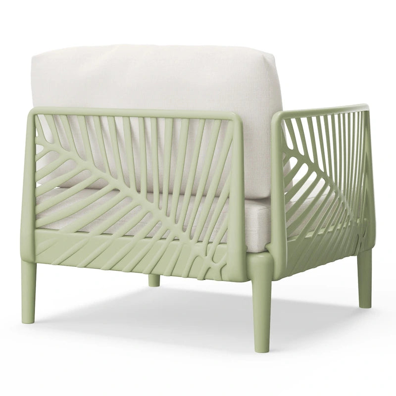 Fauteuil gauche profond Frond and Form pour terrasse avec coussins