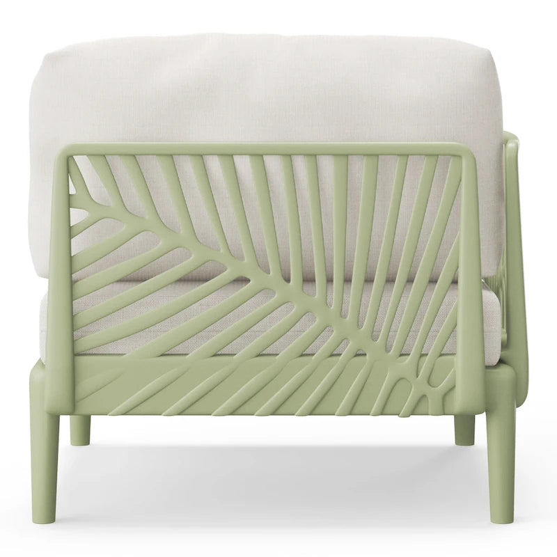 Fauteuil gauche profond Frond and Form pour terrasse avec coussins