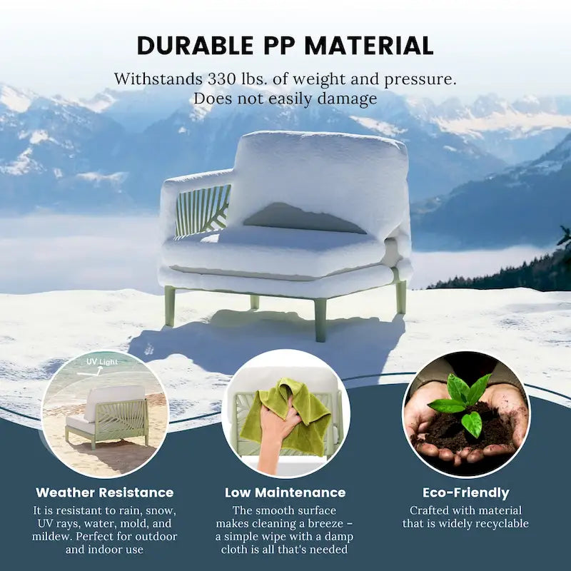 Fauteuil gauche profond Frond and Form pour terrasse avec coussins