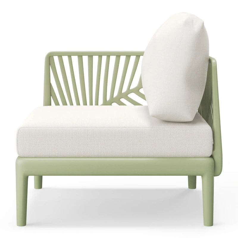 Fauteuil gauche profond Frond and Form pour terrasse avec coussins