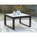 Signature Design by Ashley Beachloft Black/Gray Outdoor Coffee Table - 30W x 30D x 18H