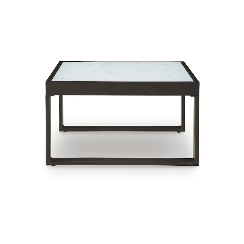 Signature Design by Ashley Beachloft Table basse d'extérieur noire/grise - 30 po L x 30 po P x 18 po H