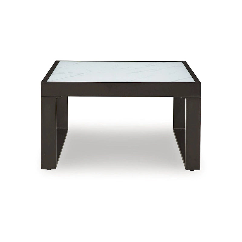 Signature Design by Ashley Beachloft Table basse d'extérieur noire/grise - 30 po L x 30 po P x 18 po H