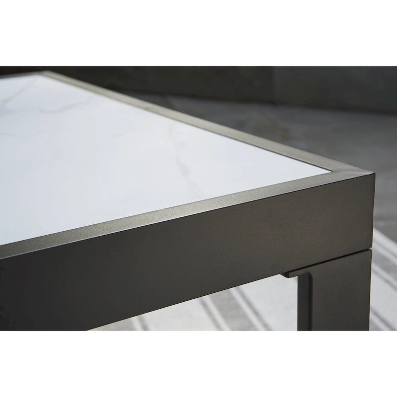 Signature Design by Ashley Beachloft Table basse d'extérieur noire/grise - 30 po L x 30 po P x 18 po H