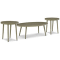 Signature Design by Ashley Swiss Valley Brown 3-Piece Outdoor Occasional Table Package - 48 W x 30 D x 18 H