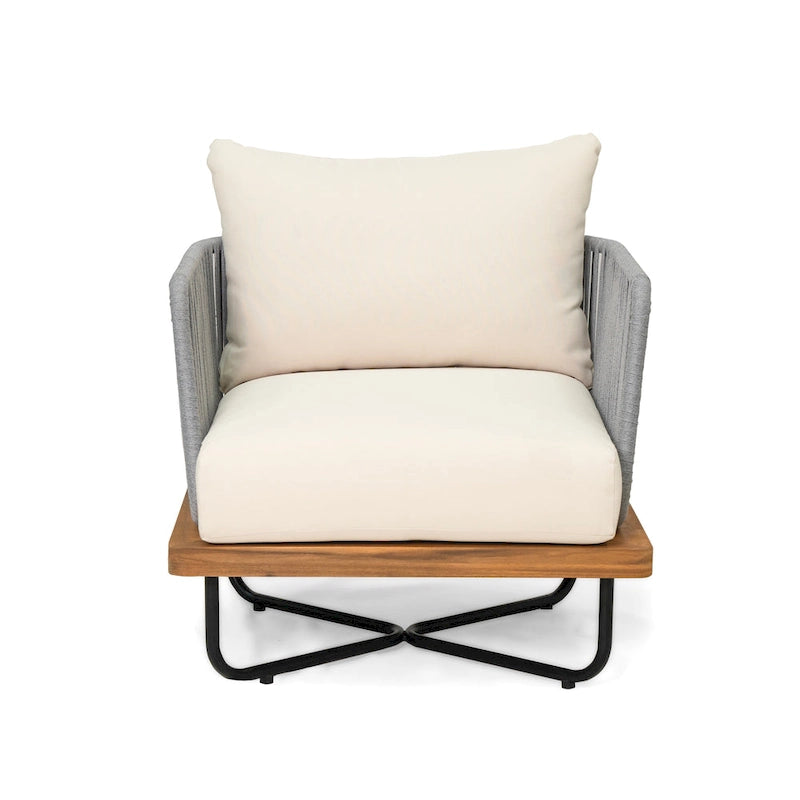 Christopher Knight Home - Ensemble de conversation d'extérieur en bois d'acacia Mason