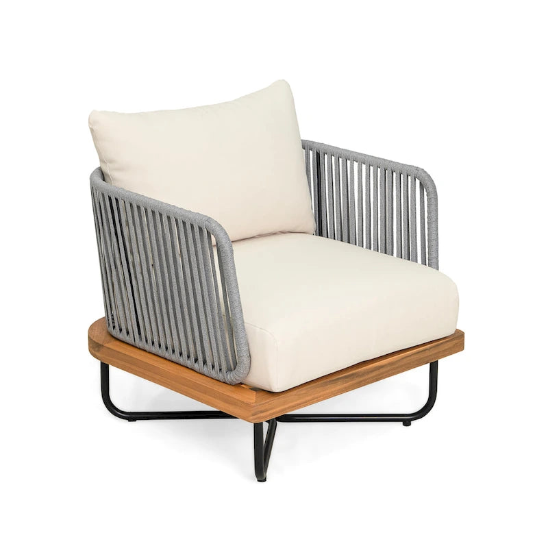 Christopher Knight Home - Ensemble de conversation d'extérieur en bois d'acacia Mason